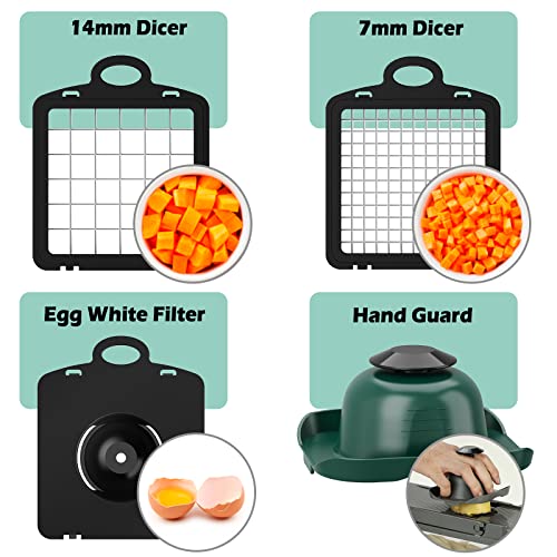 Eoibis Vegetable Chopper, Pro Onion Chopper, 13-In-1 Mandoline Slicer Professional Food Chopper Multifunctional Vegetable Chopper And Slicer, Dicing Machine, Kitchen Gadgets Sets With Container(Green) #TOP2