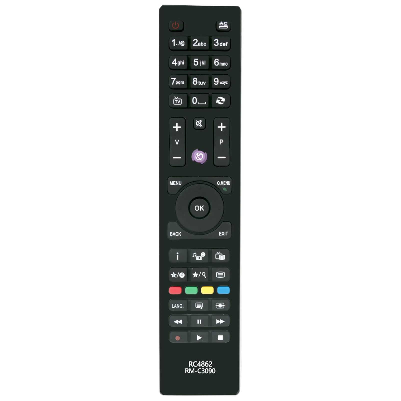 ALLIMITY Telecomando Universale Sostitutivo Per TV Hitachi JVC LED/LCD - Modelli 32HYC01U, 24HYC05, 40HYC42 E Altri - RC4862 RM-C3090 - 2