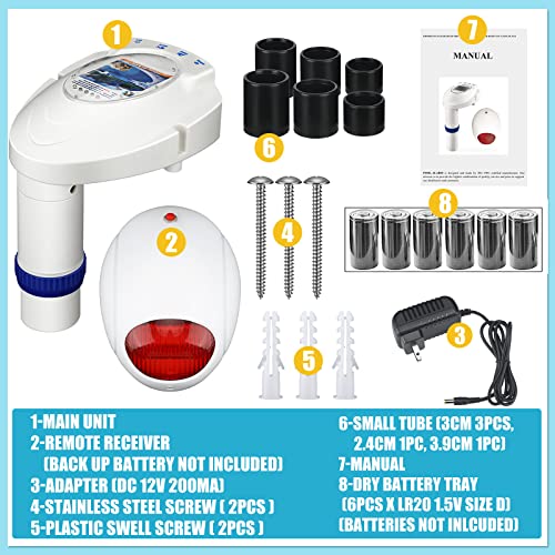 Xuhal Pool Alarm Electronic Monitoring System Pool Monitoring System Motion Sensor For Inground Above Ground Pool Kids Pets Security With Instruction Manual #TOP2