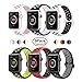 AdMaster for Apple Watch Bands 42mm,Soft Silicone Replacement Wristband for iWatch Apple Watch Series 1/2/3 - M/L 6pack