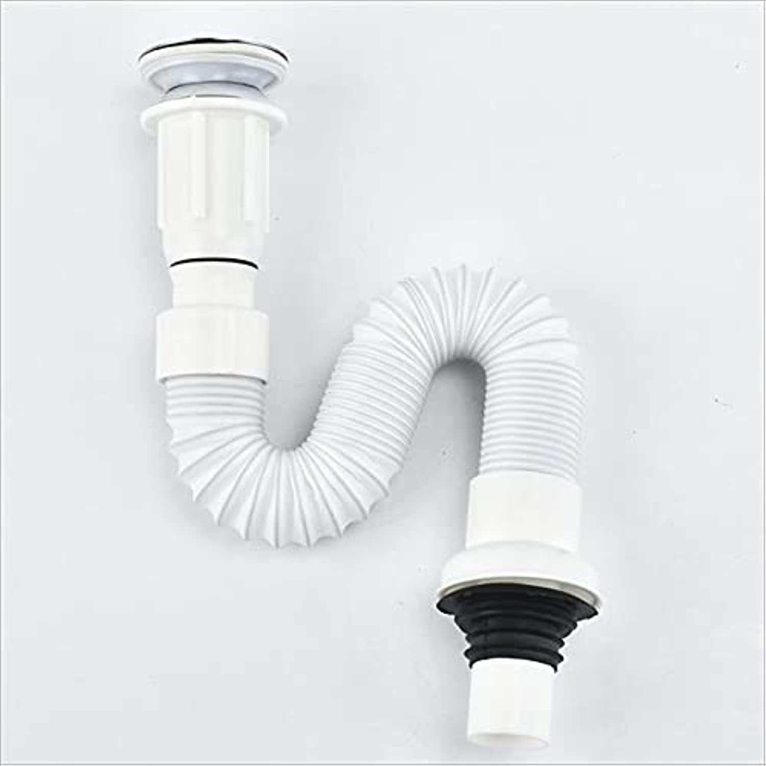 Kitchen Bathroom Sink Drain PiPe Expandable,Bathroom Kitchen Kit 15-31 Inch Universal Wash Basin Flexible Sink Drain PiPe Assembly