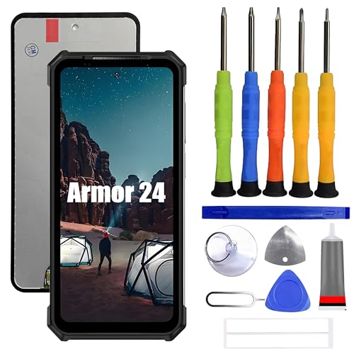 VUXYIT LCD Display Compatible with ULEFONE Armor 24 Screen Pantalla Touch Digitizer Replacement [with Fingerprint Function] with Repair Tool kit
