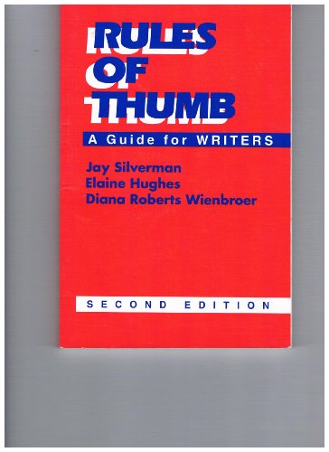 Rules of Thumb: A Guide for Writers 0070575827 Book Cover