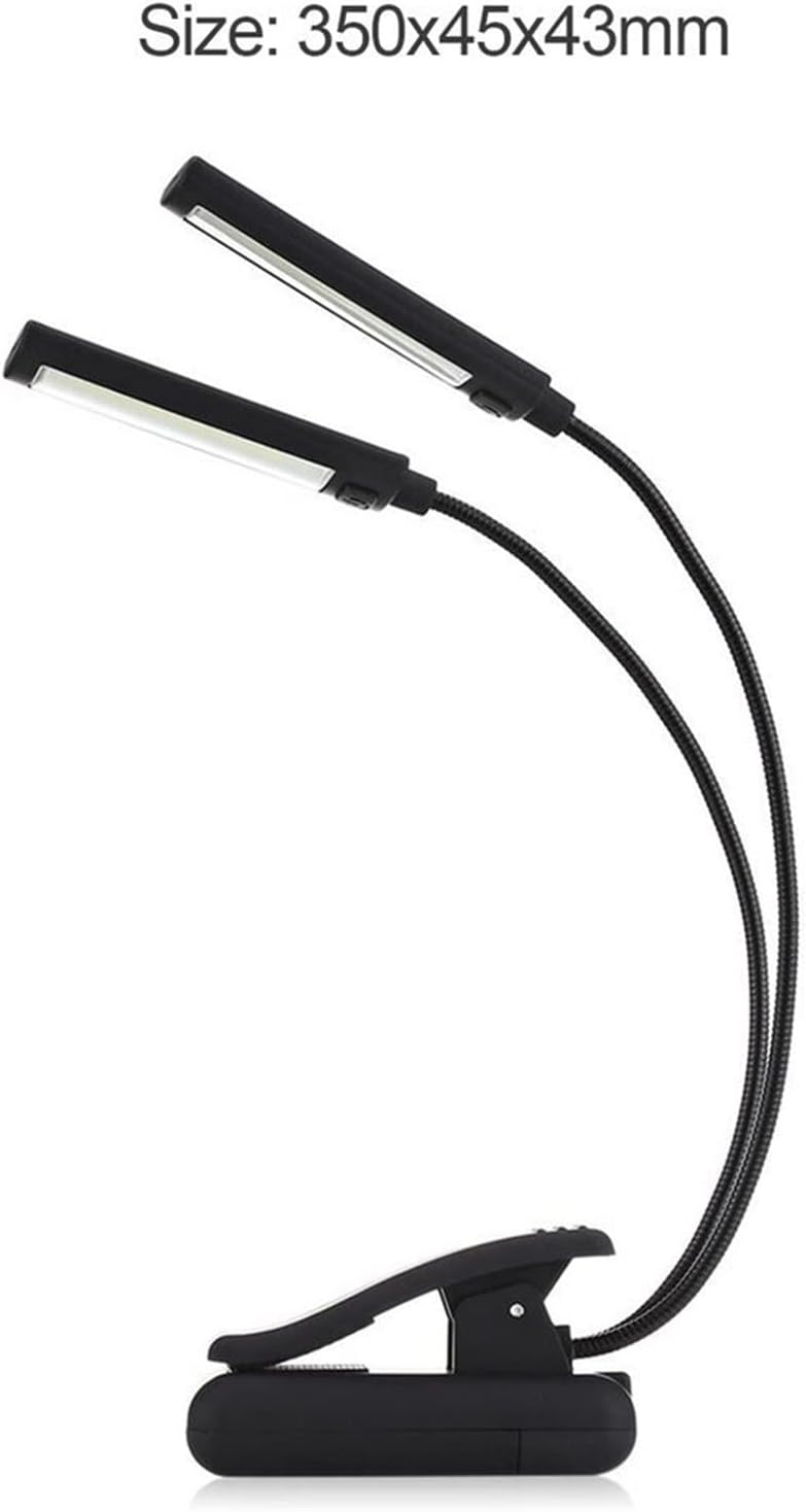 XTYPE Plug-in Clip On Book Reading Light Flexible Arm Stand Lamp for Notebook Working Light Read Night Reading Lamp
