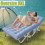 32" XXL Folding Camping Cot, Oversized Camping Cot for Adults - Image 3