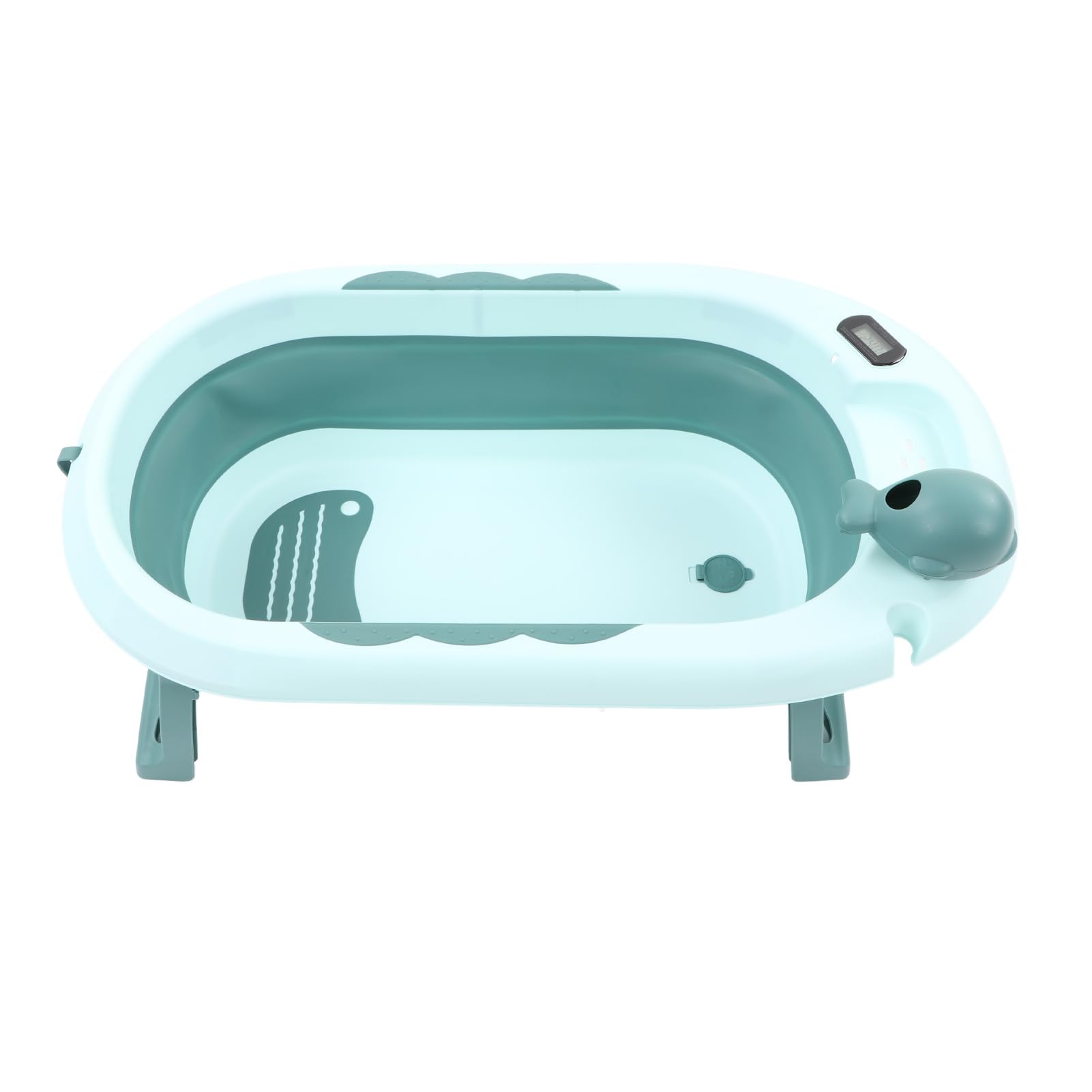 Generic Bañera de bebé, Registro de Temperatura de Registro de Bañera Ahorrar Plegamiento Plegable PP Shampoo Cup para Uso en el Hogar (verde claro)