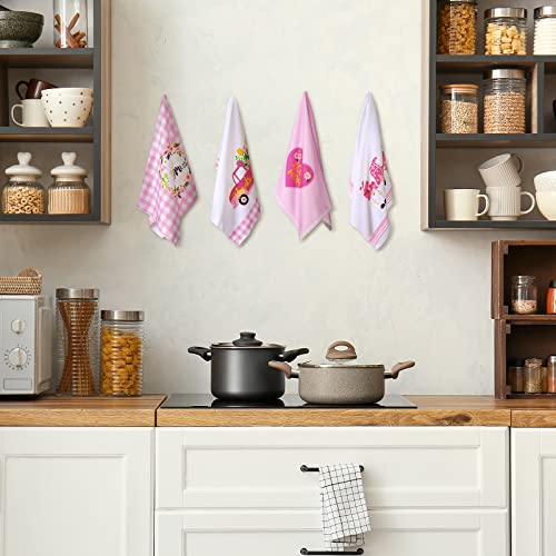 6 Pcs Mother's Day Kitchen Dish Towel Set Absorbent Quick Dry Cloth Dish 18 X 28 Inch Tea Towels Reusable Towels Bar Hand Kitchen Rag Happy Mother's Day Decor For Bathroom Kitchen Home Supplies #TOP5