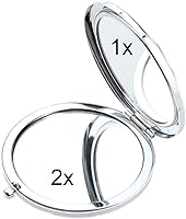 Vista 2 de TANG SONG 12 piezas doble compacto maquillaje cosmético redondo bolsillo monedero aumento joya espejo