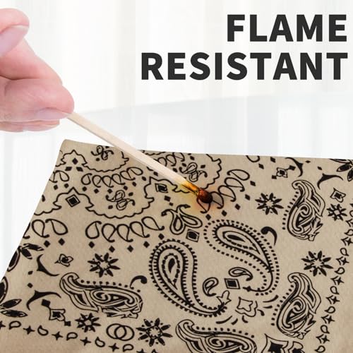 Image of FR Bandanas for Men 100% Cotton Face Covering Headwear Flame Resistant Neck Tie Lightweight UV Protection