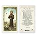 St Francis - Prayer for Peace Holy Card (HC9-034E) - Laminated
