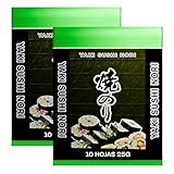 Alga Nori Yakinori – Grado Gold – Algas para Enrollar Sushi – Calidad Premium para Rolls, Onigiri y Cocina Asiática – Pack Laborawi (20 hojas (50 g))