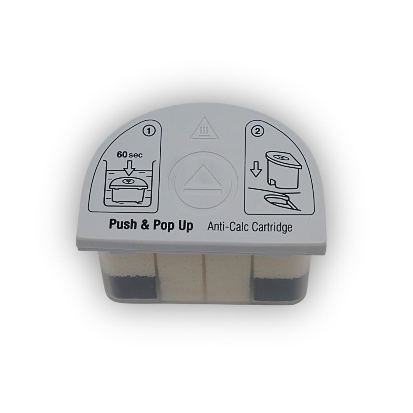 SGC71W Antikalk-Kartusche für BEKO, GRUNDIG, Kalkfilter zur Vermeidung von Kalkablagerungen, Weiß