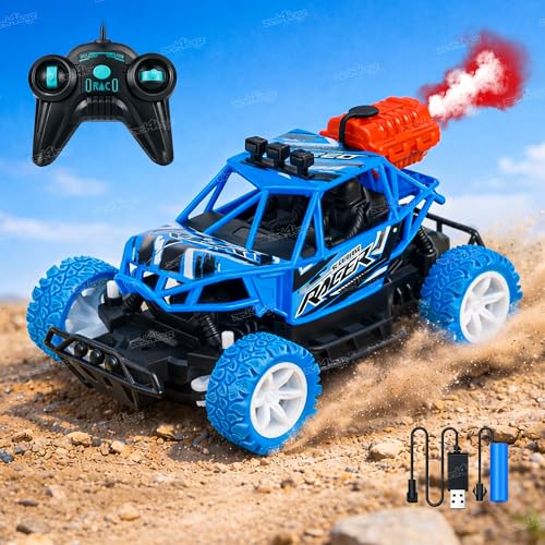 Image of Zest 4 Toyz Remote Control Car Toy for Kids Adults | Off-Road Monster Truck Spray Climbing Racing Car | Mist Spray Effect | Drift RC Car | Rechargeable | USB Cable | LED Lights | Birthday Gift