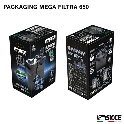 Sicce 650 Mega Filtra Performance Canister Filter - for Aquariums Up to 170 Gallons - Aquarium Canister Filter by Sicce - Used condition - Image 4