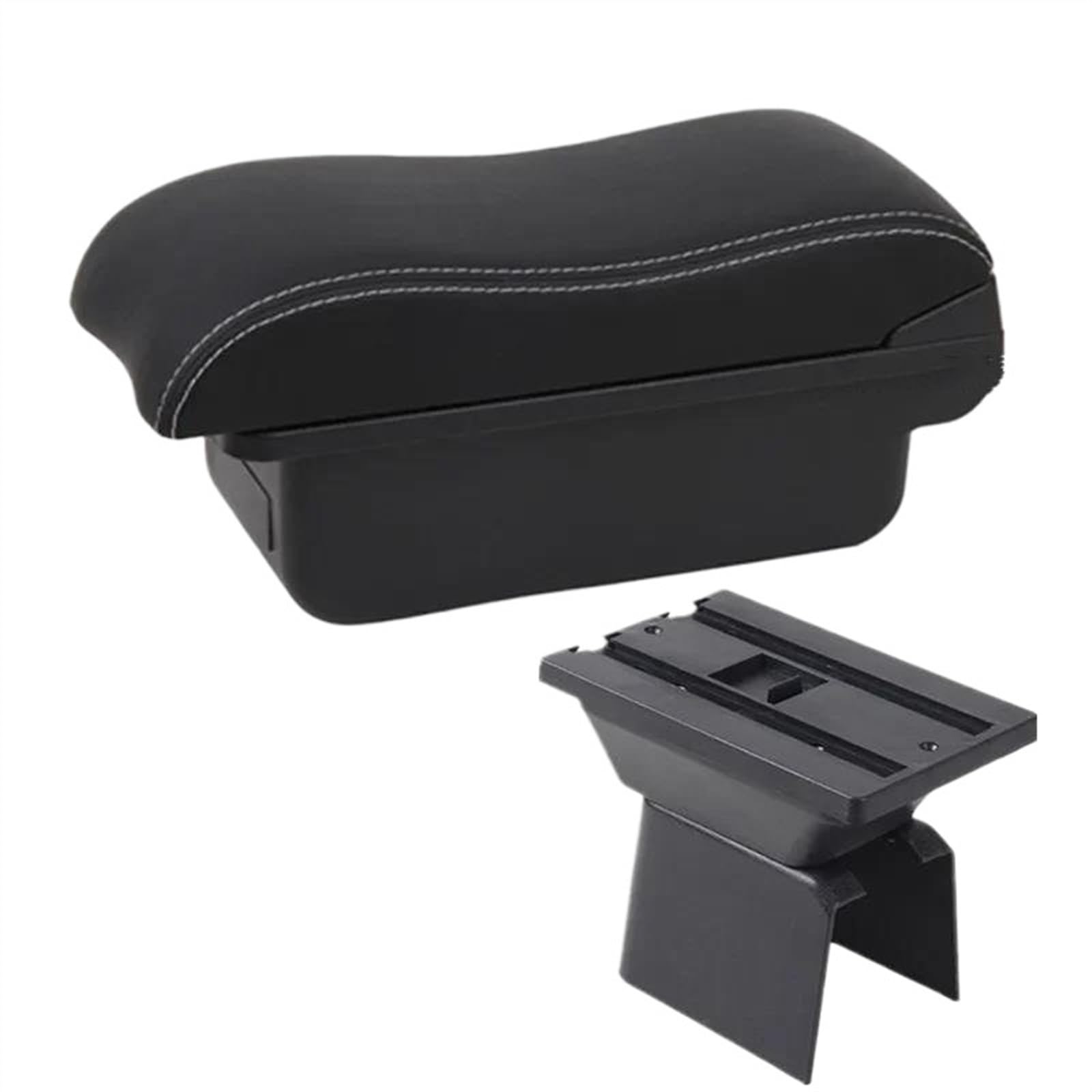 DYDGUTUFB For Ford For Fusion 2002-2012 For Ford For Fiesta Mk5 2002-2008 Car Armrest Box Center Storage Box With USB (A3 white line No USB)