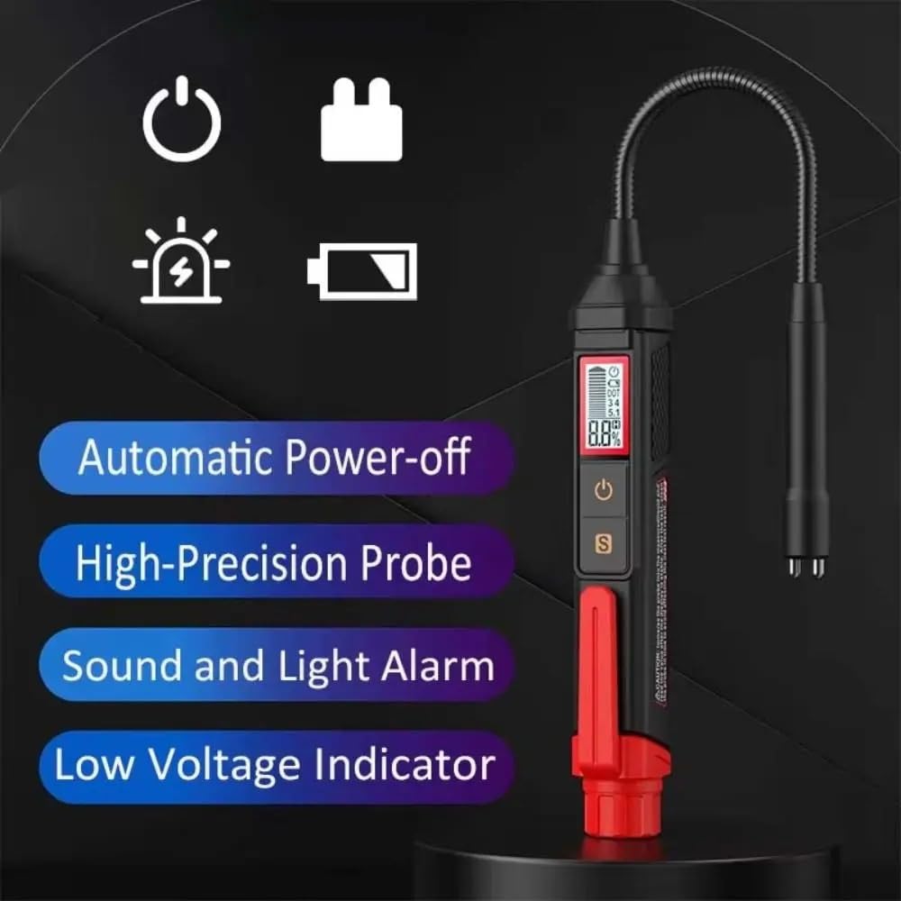HT663L Tester olio freni automobilistici Mantenimento dati Display digitale LCD liquido professionale for DOT3/DOT4/DOT5.1