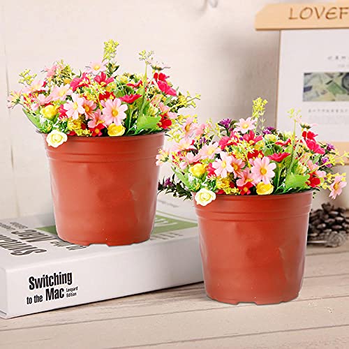 Wuhngd 6Pcs Plastic Nursery Pots,8 Inch Plant Pots, Flower Plant Container Seed Starting Pot #TOP6