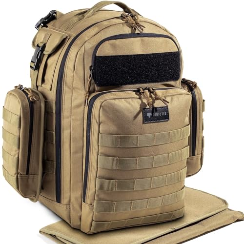 Dad Diaper Bag Backpack with Changing Mat & Molle Webbing