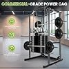 Power Cage, 1200lbs Multi-Function Power Cage with Cable Pulley System & Cable Row, J-Hooks, Pulldown Squat Rack for Bench Press Squat, Weight Plate Storage, Squat Rack