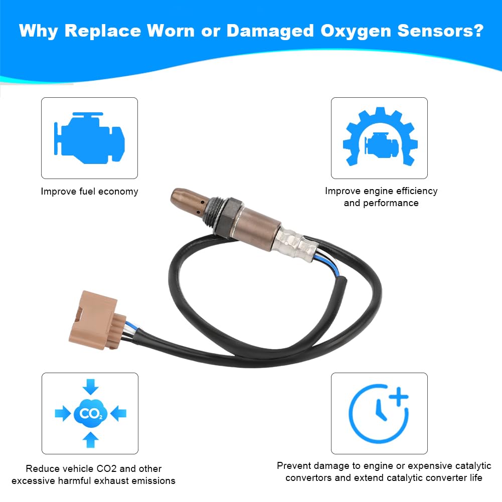 JDMON 1PCS O2 Oxygen Sensor Replacement for 2011-2014 Nissan 370z, Altima, NV1500, Sentra, Infiniti Ex35 Compatible with 234-9135, 19316342