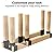 GASPRO Outdoor Firewood Rack Brackets Kit, 2x4 Adjustable Log Rack Brackets for Wood Storage, Black Steel
