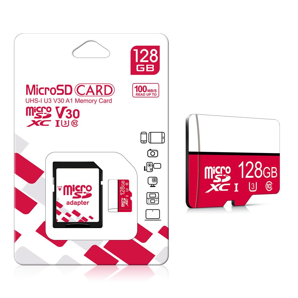 Cartão de memória Micro SD de 128 GB, C10, U3, V30, 4K, A2 para Câmera de Painel, Câmera
