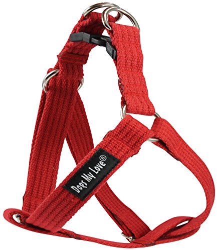 Cotton Web Adjustable Dog Step-in Harness 4 Sizes Red (Small: 8"-13.5" Chest; 5/8" Wide) Cotton Web Adjustable Dog Step-in Harness 4 Sizes Red (Small: 8"-13.5" Chest; 5/8" Wide)