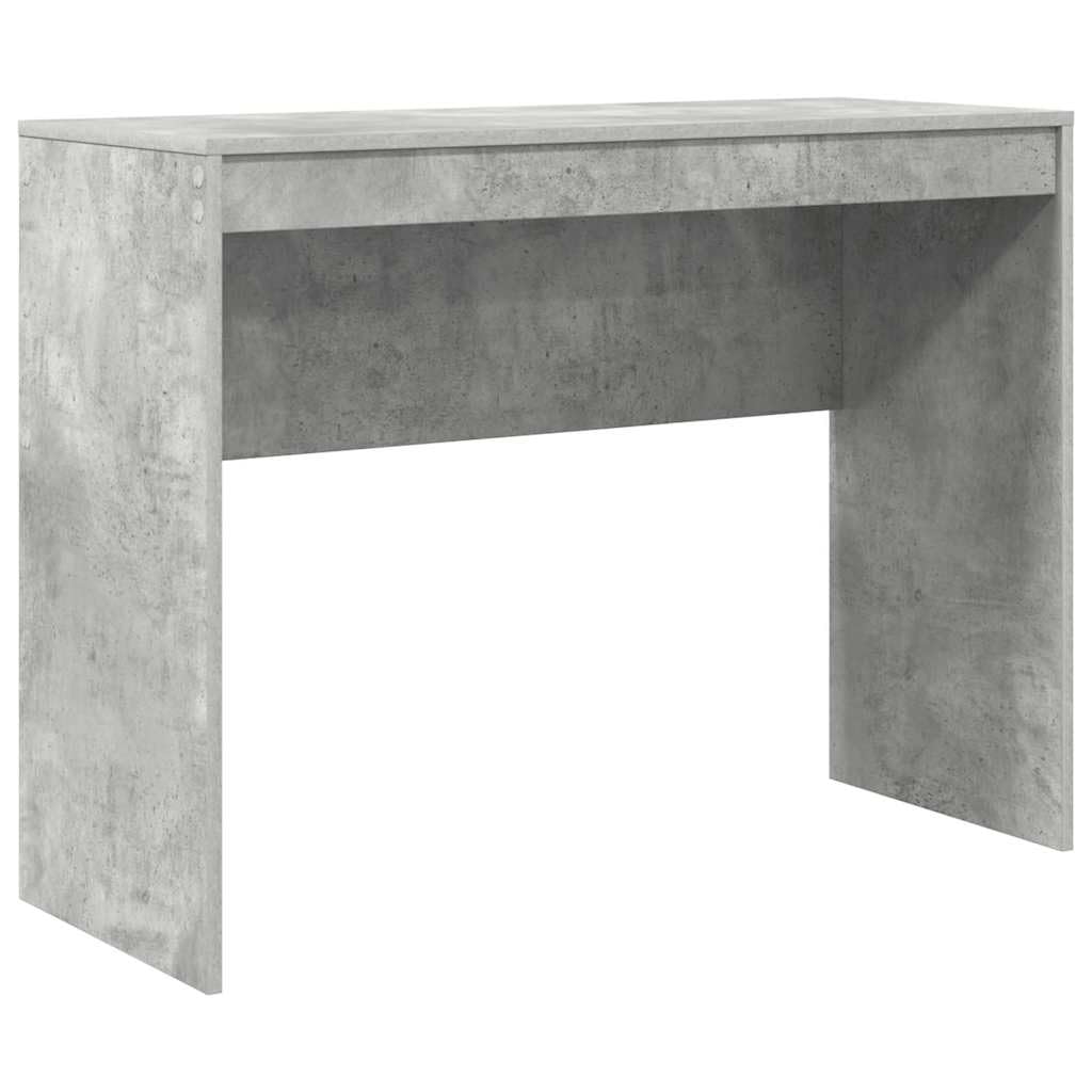 Kompaktowe biurko, betonowe, szare, 100 x 40 x 76 cm, małe biurko do biura domowego ze stabilną płytą z materiału drzewnego, nowoczesna powierzchnia robocza do laptopa i monitora, łatwy montaż