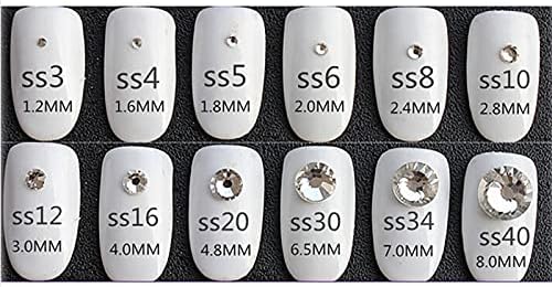 Light Blue All Size Flat Back Non Hot-Fix Stone Glue On Nail Art Rhinestones,Boutique Clothing Decoration