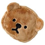 Mini Change Purse, Lightweight Cartoon Pouch Lovely Bear Shape Soft Plush for Shopping for Student (Coffee)