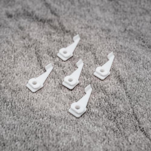 ULEIVA Reemplazo deslizador 5 unidades blanco fijación techo 1 carril compatible con IKEA VIDGA Soporte de techo para riel de cortina (blanco)