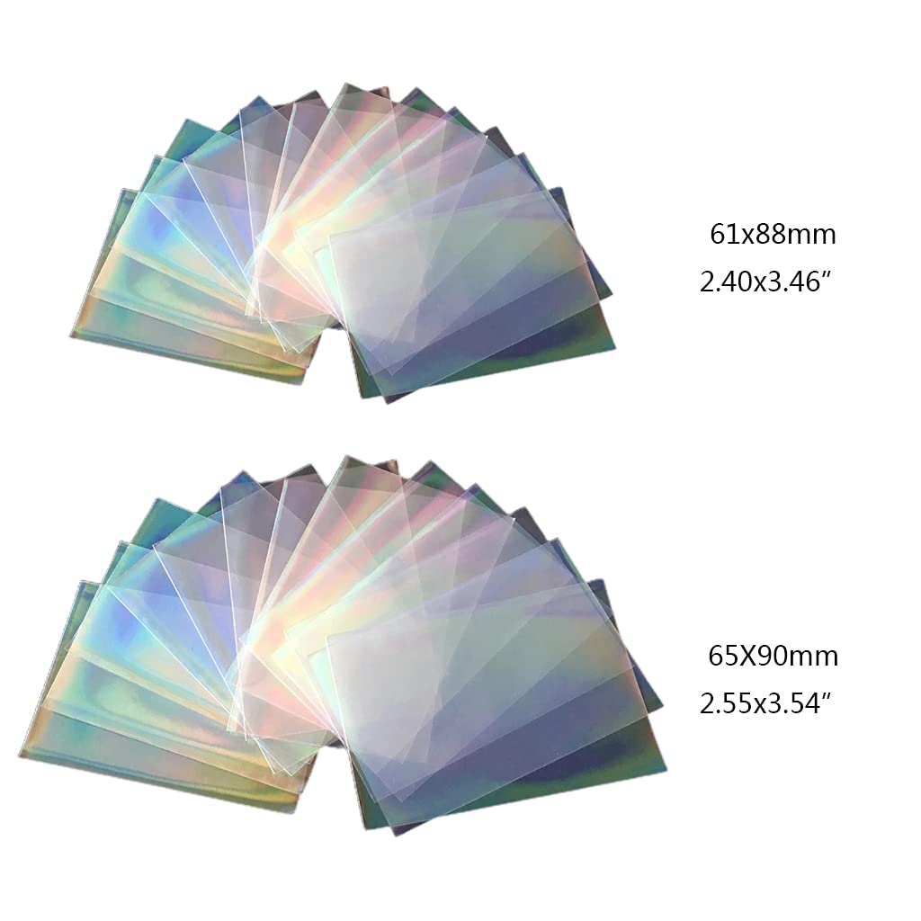 100pcs Glass Flashing Card Film Holographic Idol Photo Card Sleeves Ta-Rot YGO Ultra Super Card Protector Card Cases Plastic - Image 3