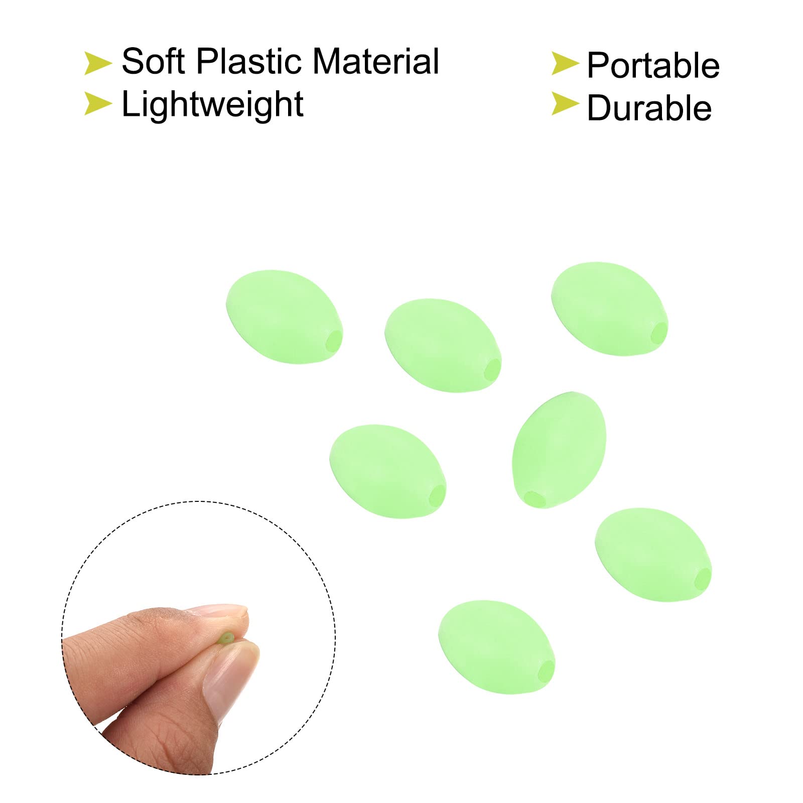 PATIKIL Angelperlen 200 Stück - 5mm Schwarze Weichplastik-Perlen Für Köder Und Montagen