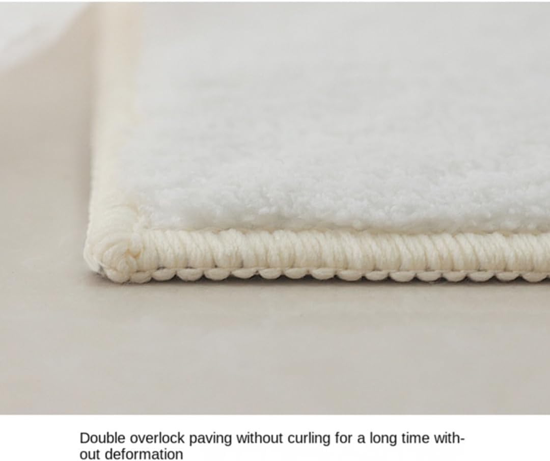 Modern Minimalist Rugs for Bedroom Large Area Living Room Decoration Round Carpet Fluffy Soft Lounge Home Solid(80x80CM/J)