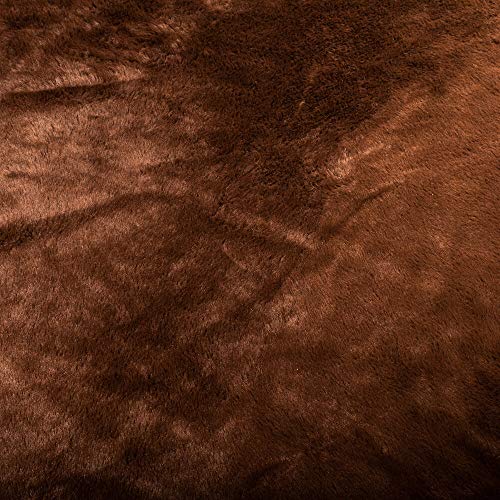 Luxurious Rabbit Optic Brown Faux Fur Fabric - Soft Short Pile, 60" Wide, Perfect for Fashion and Home Décor, Sold by the Yard