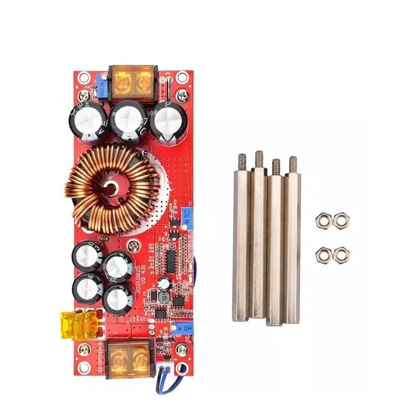 Convertidor de refuerzo DC-DC 1800W, 40A, módulo fuente alimentación elevadora, cargador voltaje ajustable 10-60V a 12-90V