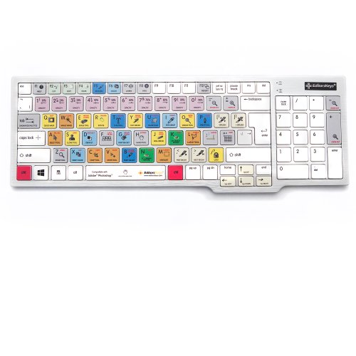 Editors Keys Photoshop CC 104 Key USB Ergonomic Keyboard