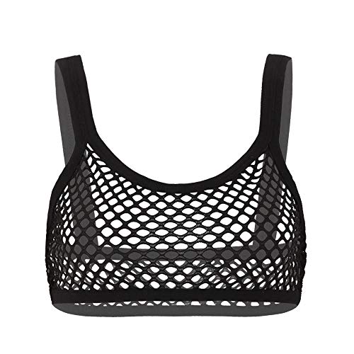 Lingerie & Ondergoed Adult See Through Fishnet Camisole Crop Top Straps Hollow Out Sexy Fashion Basic Tank Vest Tops - Afbeelding 3