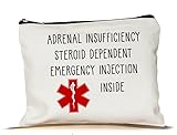 Adrenal Insufficient Steroid Dependent Emergency Injection Inside Makeup Bag - Emergency Injection Bag For Travel- Gift Doctors And Nurses- The Doctor's & Nurses Makeup Bag Can Also Be A Medical Bag