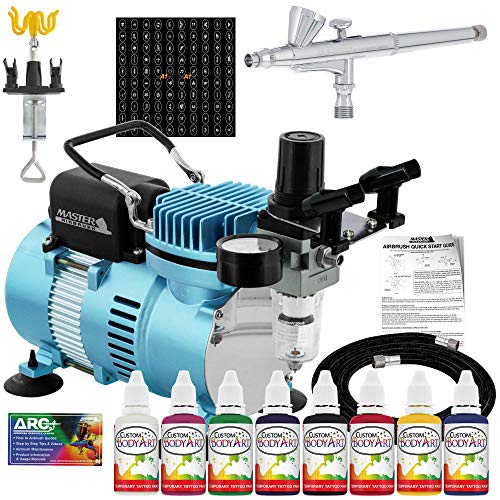 Master Airbrush Custom Body Art System Kit with Cool Runner II Dual Fan