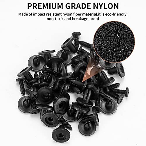 155 Pcs Car Retainer Clips Kit, Universal Car Bumper Clips And Fasteners, Plastic Car Door Trim Panel Clips, Car Body Trim Push Rivet Clips, With 4 Fastener Remover Tools And Wrenches #TOP5