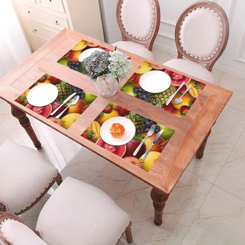 Set de table extérieur et intérieur lot de 4 pour repas d'été colorés - 6