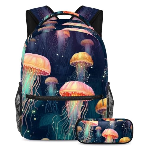 Cartables de voyage méduse colorée par 2 parfaits pour les vacances et les cours du lycée
