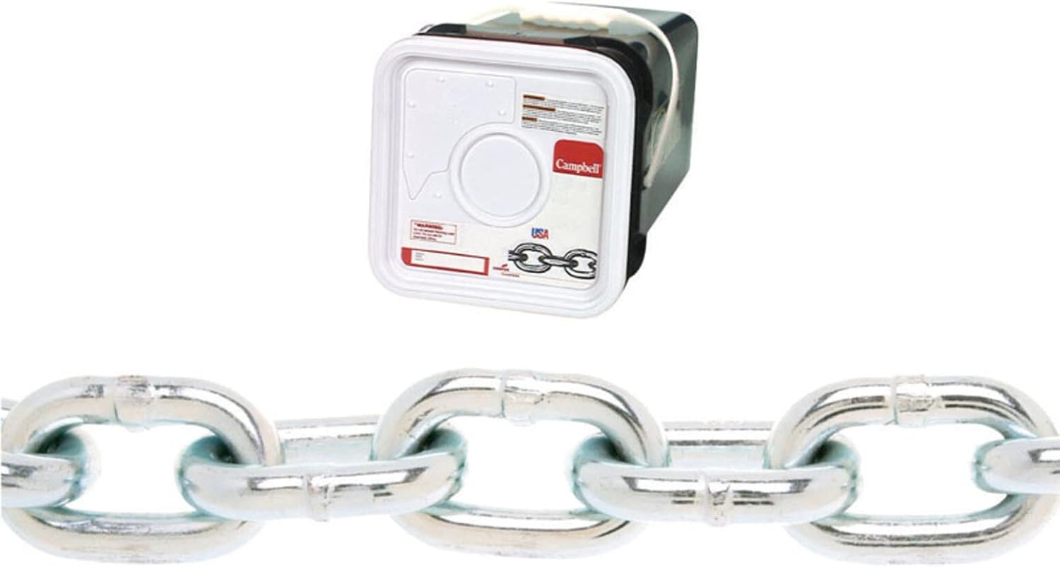 1/4 in. Oval Link Carbon Steel Proof Coil Chain 1/4 in. Dia. x 100 ft. L - Total Qty: 1; Each Pack Qty: 1