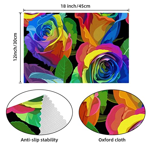 Set de table arc-en-ciel rose pour protéger des plats chauds