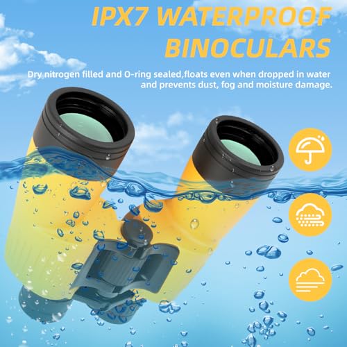 BOSTRON 7×50 HD Binoculars, IPX7 Floatable Waterproof Marine Binoculars for Boating, Shockproof Rubber Armored, BAK4 Prisms and FMC Lenses, Ideal for Bird Watching, Outdoor Adventure