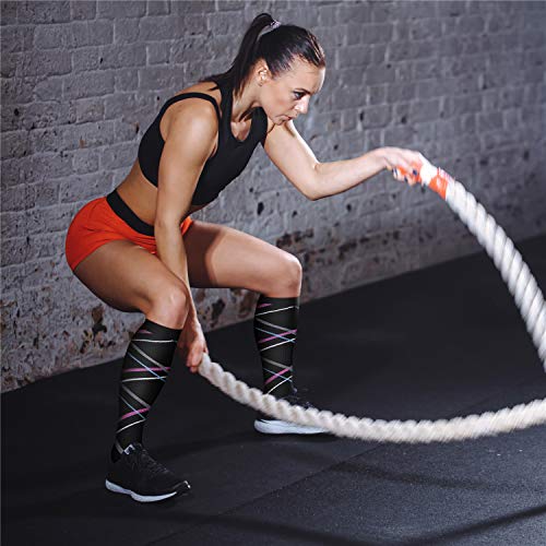Image of Acture 6 Pairs Compression Socks for Men & Women,15-20mmHg is Best for Running, Athletic, Medical, Pregnancy, Travel