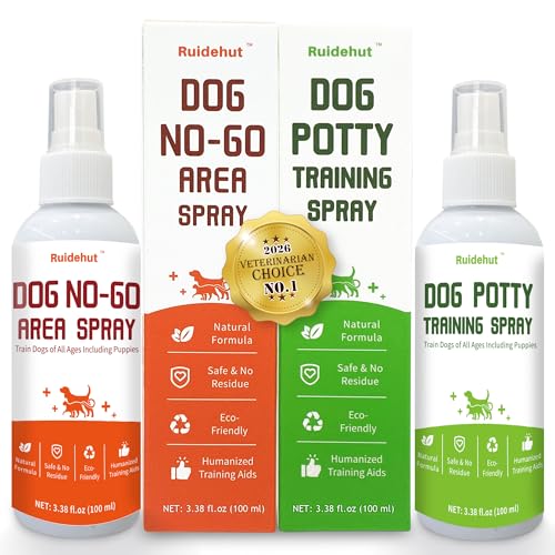 Ruidehut Dog Potty Training Spray & NO-GO Area Spray, Safe & Effective Puppy Pee Spray, Helps Train...