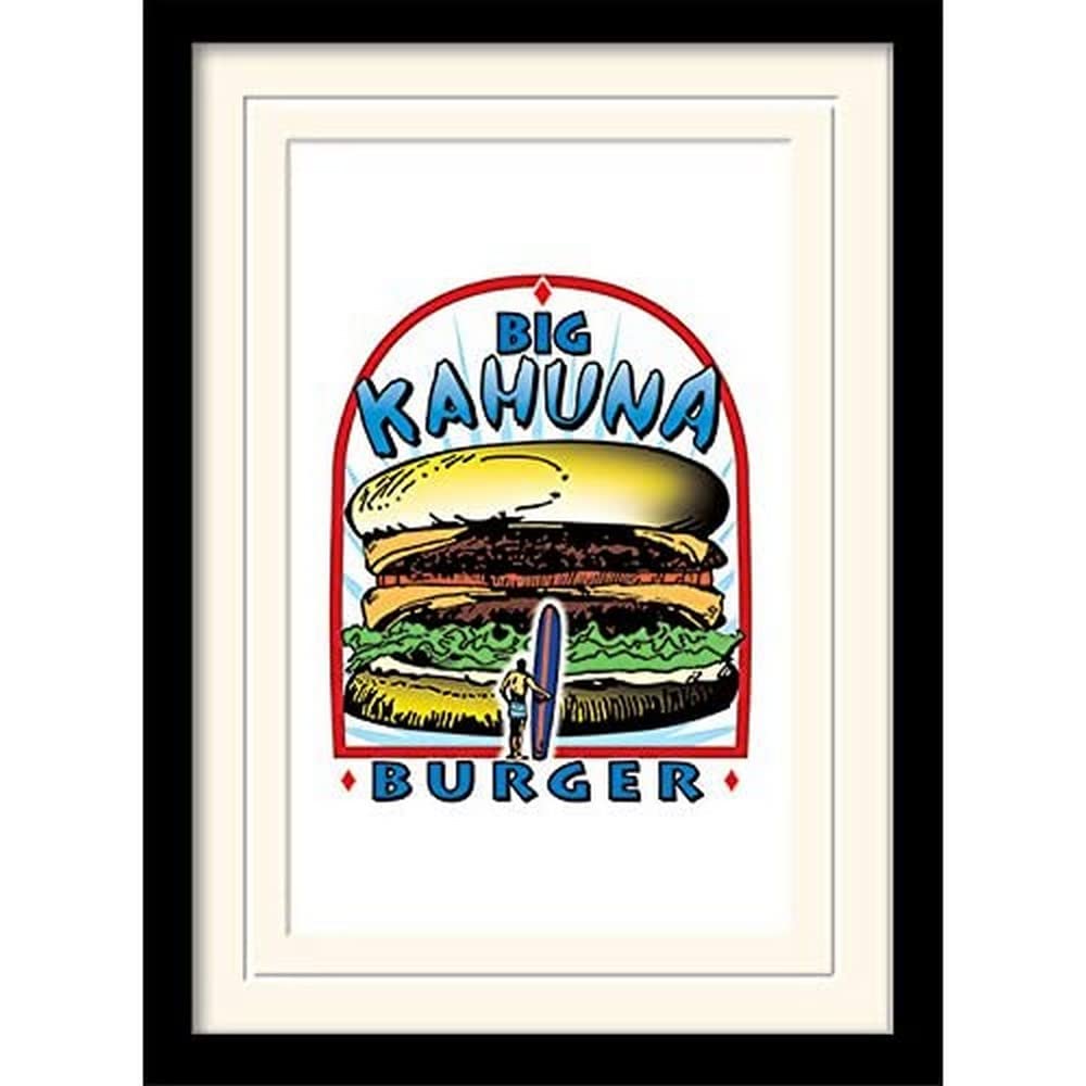 Pulp Fiction MP10970P-PL (Big Kahuna Burger) Mounted & Framed - Size: 45 cm x 35 x 2 cms