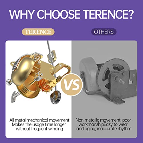 TERENCE Métronome Mécanique avec Minuterie et Tempo Précis Métronome en Métal Pour Guitare Piano Guitare Basse Tambour… - Les Beatles, Paul McCartney, John Lennon, RIngo Starr, George Harrison TERENCE Métronome Mécanique avec Minuterie et Tempo Précis Métronome en Métal Pour Guitare Piano Guitare Basse Tambour… – Image 3